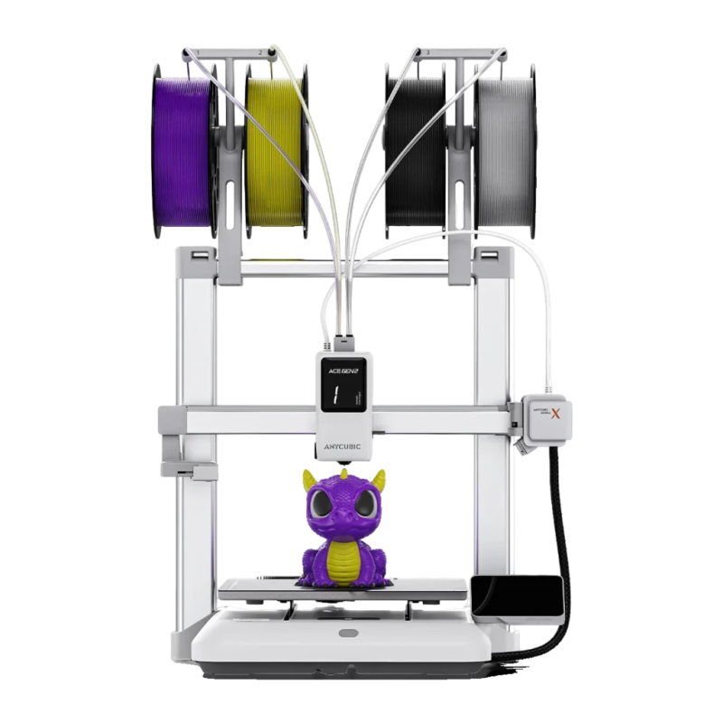 Anycubic Kobra X ACE GEN 2 4 Couleurs FDM 600mm/s nivellement automatique 3,5 pouces tactile WiFi caméra Imprimante 3D
