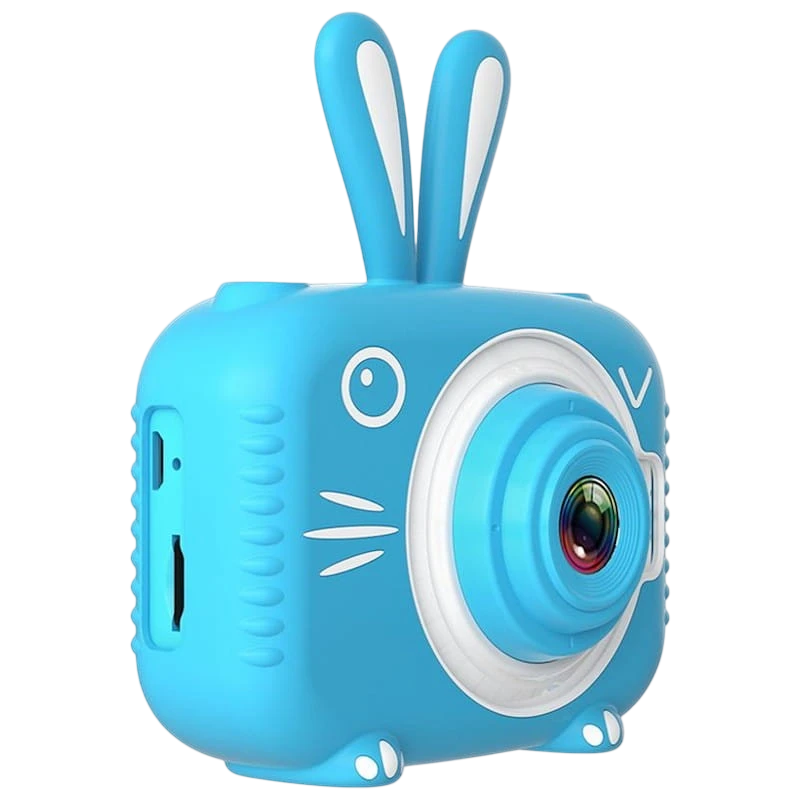 K3 Design Lapin Bleu 2 pouces carte 32GB 600mAh Appareil photo numérique pour enfants