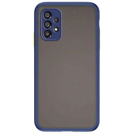 Coque Dual Matte Samsung Galaxy A52 A525 / A52 5G A526 / A52s 5G A528 Bleu+Jaune