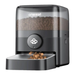 Oneisall PF08 WiFi 2,4GHz 5L 10 Repas/Jour appli acier inoxydable Mangeoire automatique