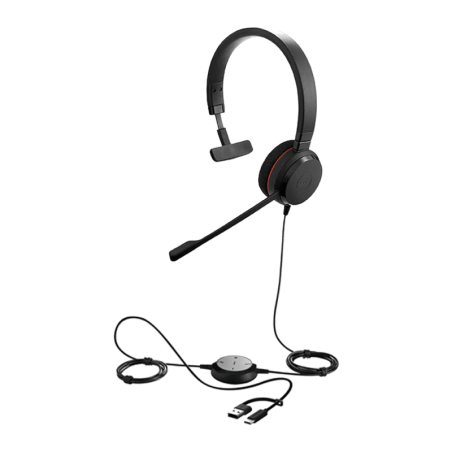 Jabra Evolve 20 Mono USB-C Arceau avec micro Casque