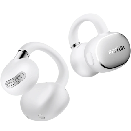 EarFun Clip 2 Open-Ear Blanc Bluetooth 6.0 40h IP55 Écouteurs sans fil