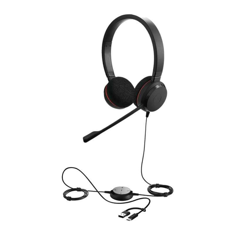 Jabra Evolve 20 UC Stereo USB-C Arceau avec micro Casque