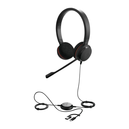 Jabra Evolve 20 UC Stereo USB-C Arceau avec micro Casque