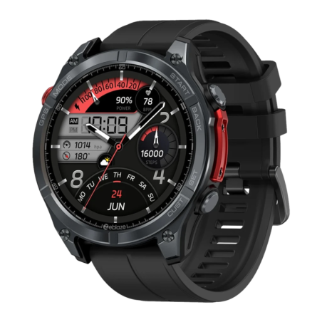 Zeblaze Stratos 4 Pro Noir 1,43 pouces AMOLED 30 jours +170 sports 5ATM IP69K Smartwatch