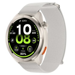 Haylou Solar Neo 2 Argent 1,43 pouces AMOLED Appels Bluetooth 45 jours +150 sports 1ATM Smartwatch