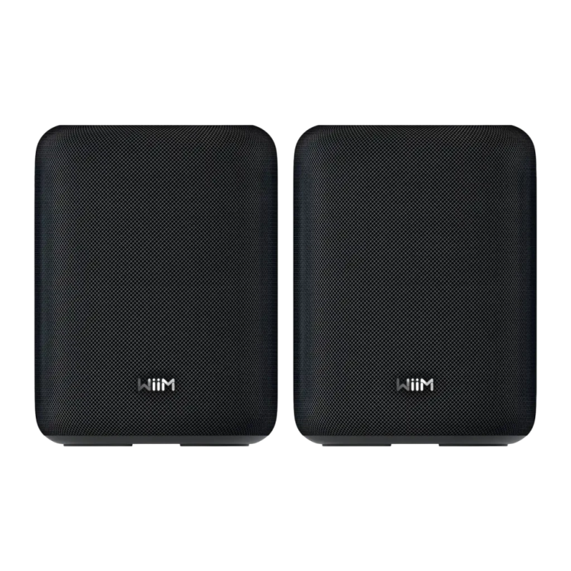 WiiM Sound Lite Noir 100W WiFi Chromecast compatible avec Alexa Enceinte Bluetooth 5.3 Lot de 2