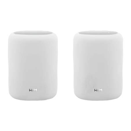 WiiM Sound Lite Blanc 100W WiFi AirPlay Chromecast compatible avec Alexa Enceinte Bluetooth Lot de 2