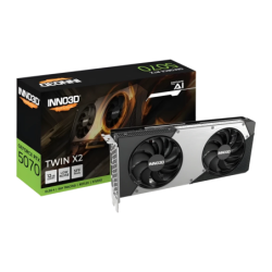 Inno3D GeForce RTX 5070 Twin X2 OC 12GB GDDR7 Noir 2 ventilateurs Carte graphique