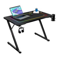 Huzaro Hero 1.8 MDF avec Acier Renforcé 100x60cm gestion des câbles support pour casque Bureau gaming