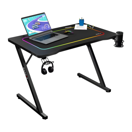 Huzaro Hero 1.8 MDF avec Acier Renforcé 100x60cm gestion des câbles support pour casque Bureau gaming