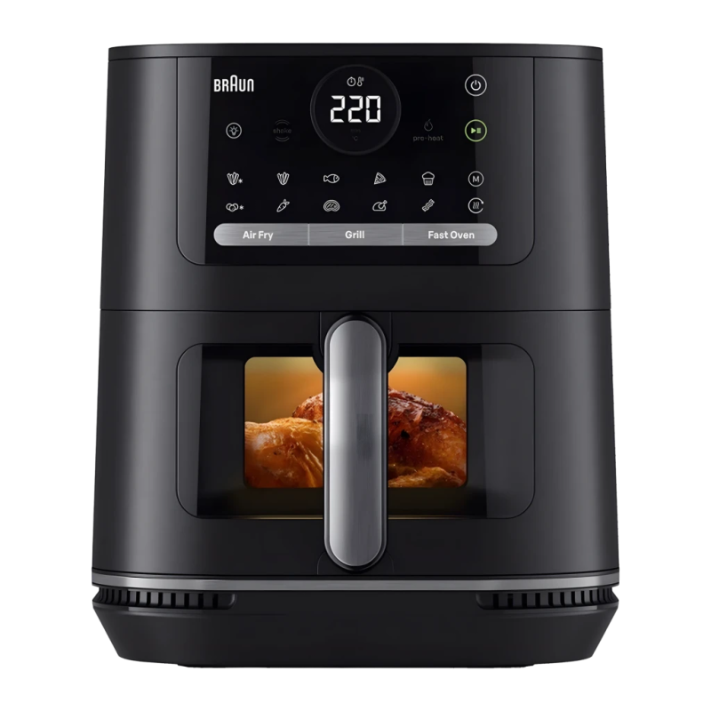 Braun HF Multifry 5 HF5075IBK 6L 2000W 20 programmes Fenêtre de visualisation écran tactile Friteuse à air