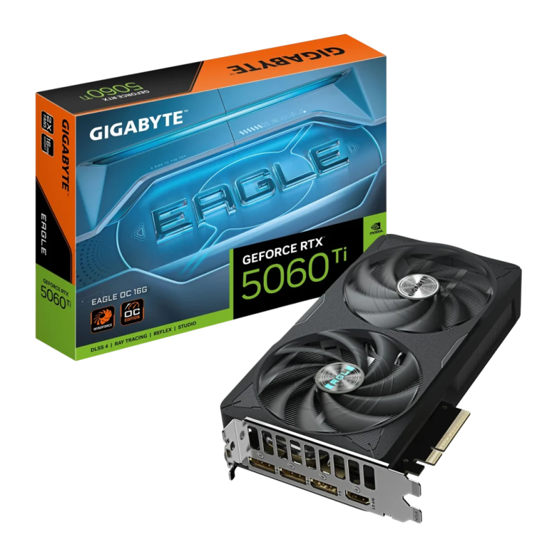 Gigabyte GeForce RTX 5060 Ti Eagle OC 16GB GDDR7 2 ventilateurs Carte graphique