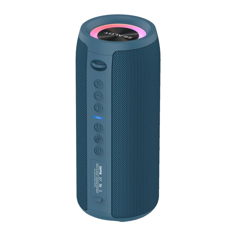 Zealot S51 Pro Bleu 40W IPX6 lumières LED Enceinte Bluetooth 5.2