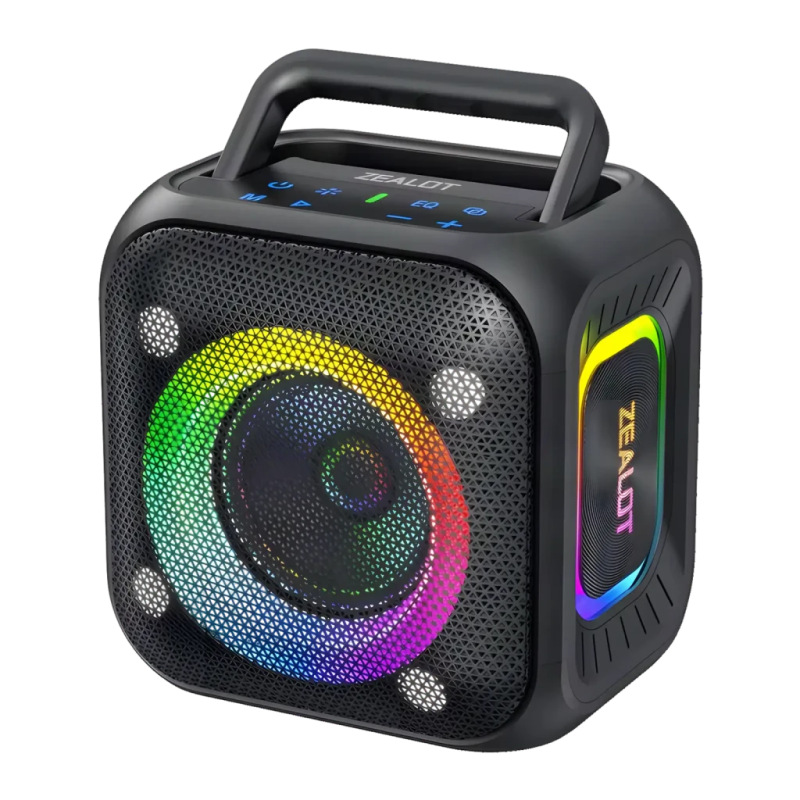 Zealot PT01 30W 12h IPX6 6000mAh lumières LED entrée AUX Enceinte Bluetooth 5.4