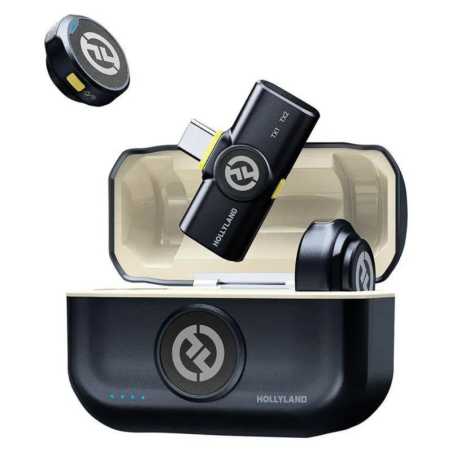 Hollyland Lark M2 Duo Mobile USB-C Cravate omnidirectionnel 300m de portée 10h Microphone sans fil