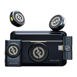 Hollyland Lark M2 Mini Combo Cravate omnidirectionnel 300m de portée 10h suppression du bruit Microphone sans fil
