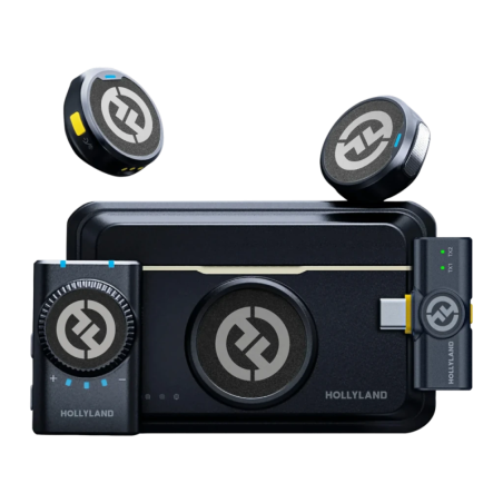 Hollyland Lark M2 Mini Combo Cravate omnidirectionnel 300m de portée 10h suppression du bruit Microphone sans fil