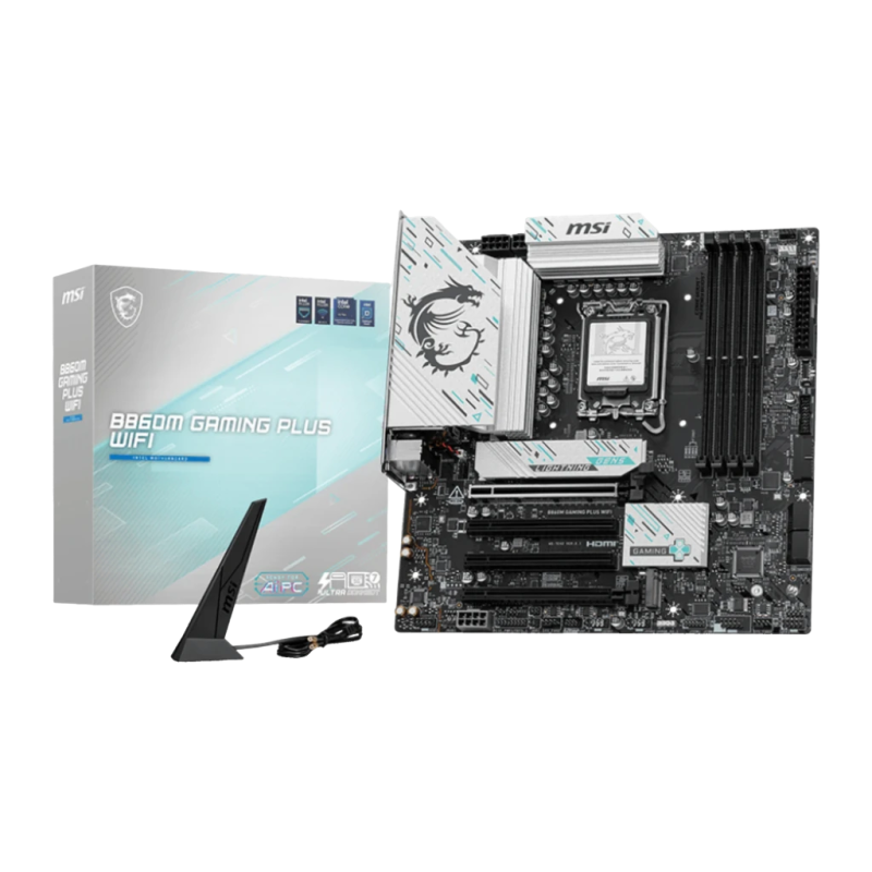MSI B860M Gaming Plus WiFi Intel B860 LGA1851 DDR5 mATX 3 emplacements M.2 Carte mère