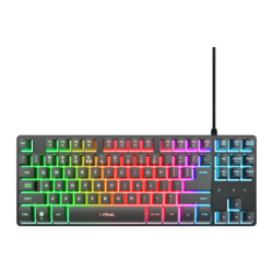 Trust GXT 833 Thado TKL Membrane RGB Espagnol 87 Touches Clavier gaming
