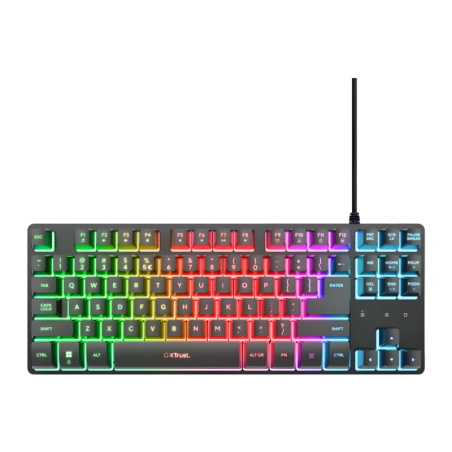 Trust GXT 833 Thado TKL Membrane RGB Espagnol 87 Touches Clavier gaming