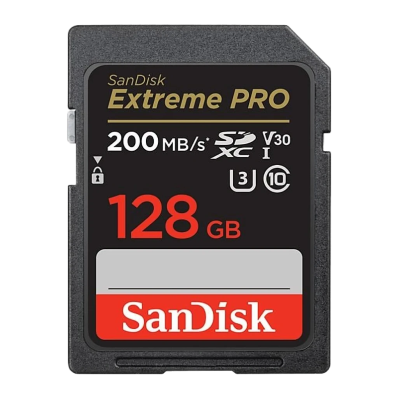 SanDisk Extreme PRO 128GB 200MB/s U3 V30 Carte mémoire