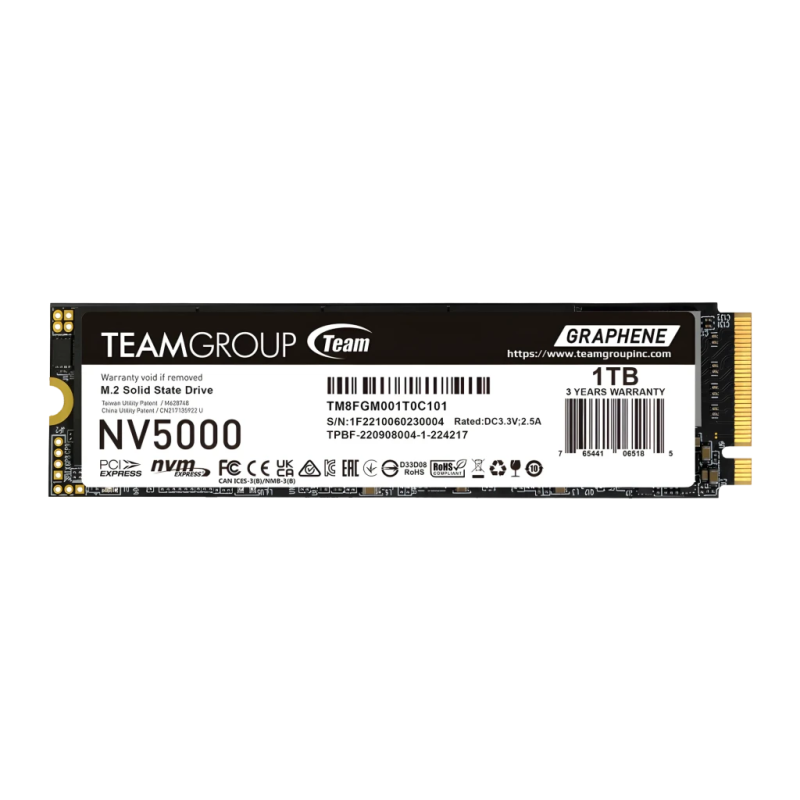 Team Group NV5000 1TB NVMe M.2 PCIe 4.0 2280 5000MB/s SSD