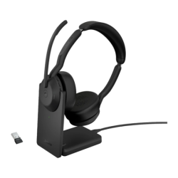 Jabra Evolve2 55 MS Stereo avec base de charge ANC Arceau avec micro Casque