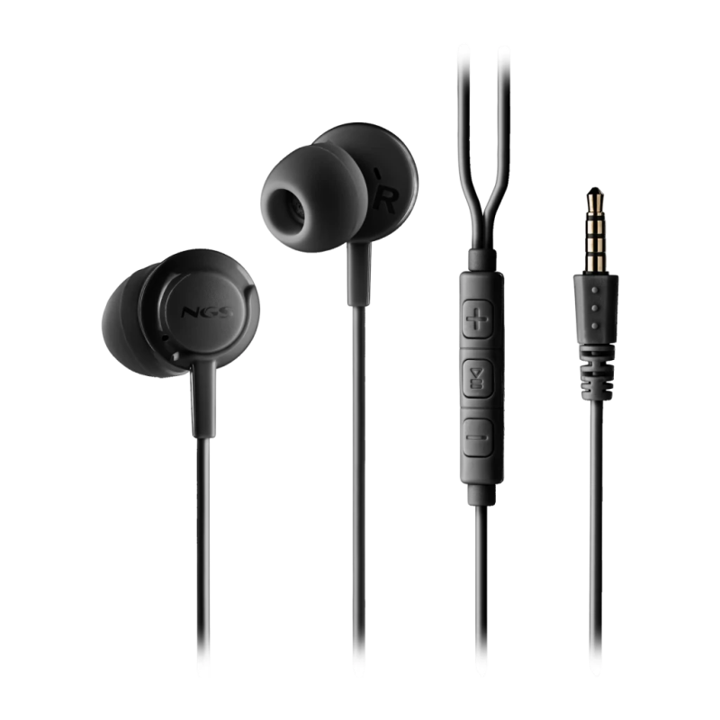 NGS Cross Drift Jack 3,5 mm 16Ω Noir In-Ear avec micro Écouteurs