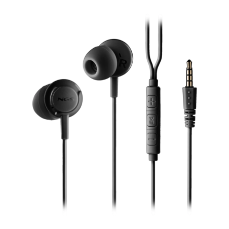 NGS Cross Drift Jack 3,5 mm 16Ω Noir In-Ear avec micro Écouteurs
