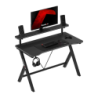 Huzaro Hero 1.9 Acier fibre de carbone 75kg 120x74cm gestion des câbles support pour casque Bureau gaming