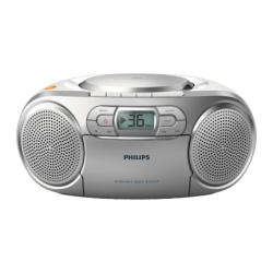 Philips AZ127/12 FM Secteur ou piles LR14 Entrée 3,5mm LCD Radiocassette