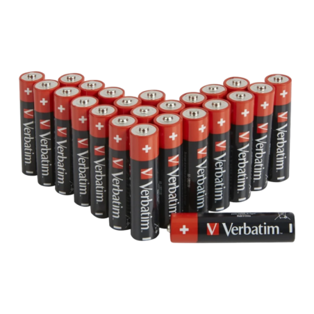 Piles Verbatim Alkaline AA LR6 Pack 24