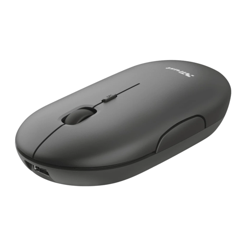 Trust Puck Bluetooth + 2,4 GHz 1600 DPI 4 boutons 78 g Souris sans fil silencieuse