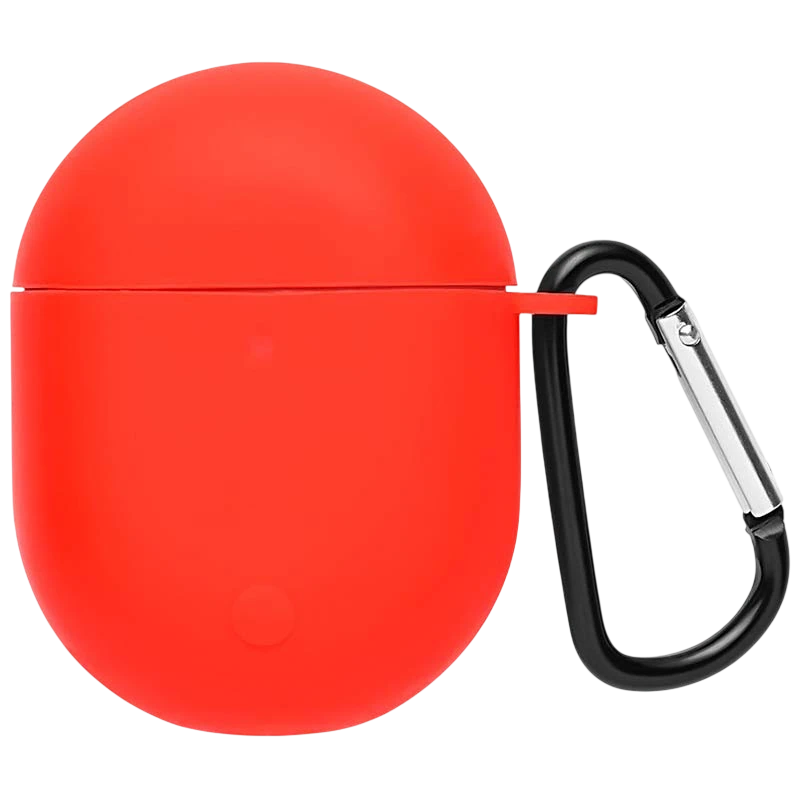 Housse en Silicone avec Mousqueton pour Xiaomi Redmi Buds 3 Pro / POCO Buds Pro Rouge