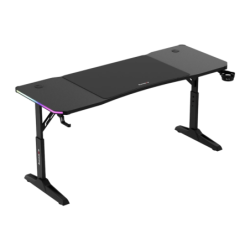 Huzaro Hero 4.6 Fibre de carbone RGB LED avec télécommande 160×60cm 100kg Bureau gaming