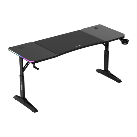 Huzaro Hero 4.6 Fibre de carbone RGB LED avec télécommande 160×60cm 100kg Bureau gaming