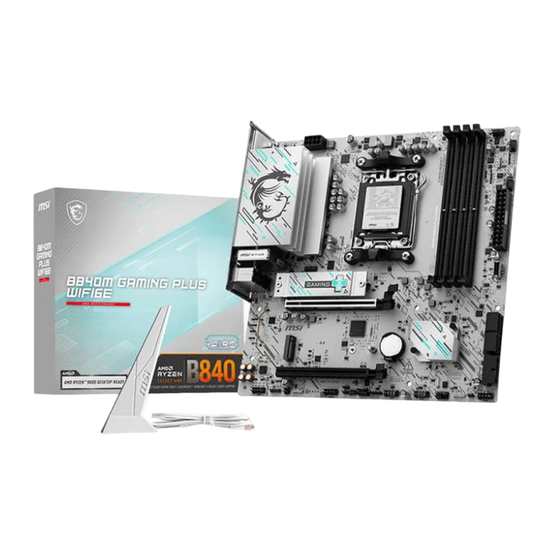 MSI B840M Gaming Plus WiFi 6E AMD B840 AM5 DDR5 mATX 2,5G Ethernet 2 emplacements M.2 Carte mère