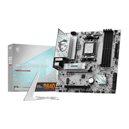 MSI B840M Gaming Plus WiFi 6E AMD B840 AM5 DDR5 mATX 2,5G Ethernet 2 emplacements M.2 Carte mère