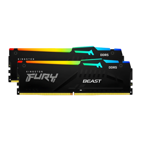 Kingston Fury Beast RGB DDR5 6000MHz 64GB (2x32GB) CL36 DIMM Mémoire RAM