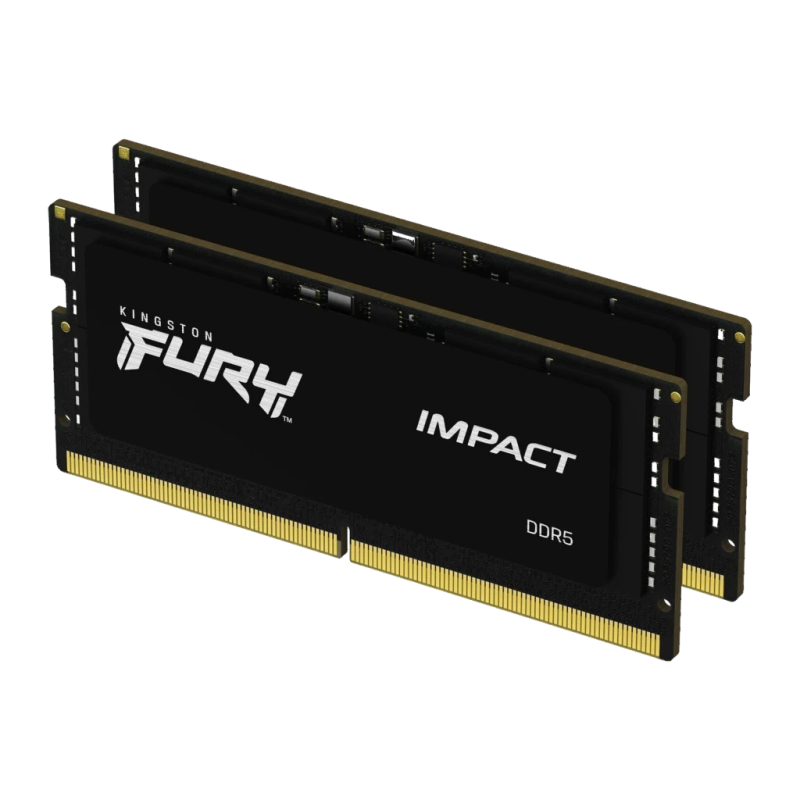 Kingston Fury Impact KF548S38IBK2-64 DDR5 64GB Lot 2 4800MHz CL38 SO-DIMM Mémoire RAM