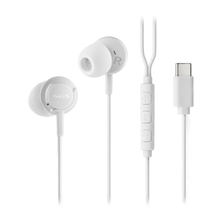 NGS Cross Step USB-C Blanc In-Ear avec micro Écouteurs