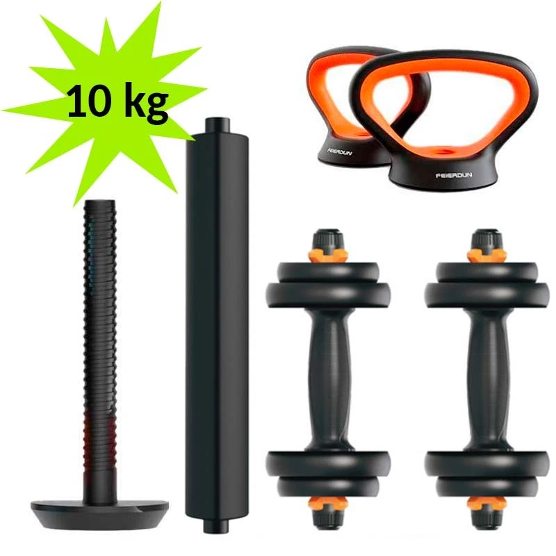 Kit de Musculation Xiaomi FED V2 Haltères + Barre + Kettlebell 10kg