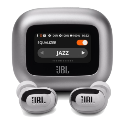 JBL Live Buds 3 Argent TWS ANC Bluetooth 5.3 40h IP55 Multipoint Écouteurs sans fil