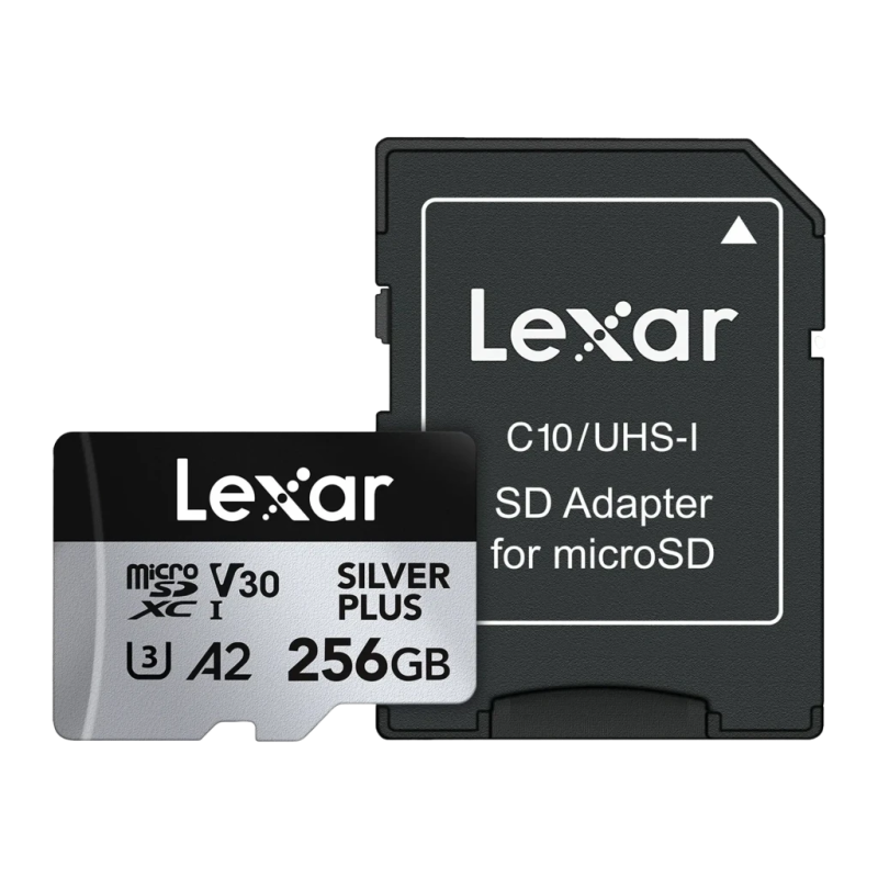 Lexar Professional Plus 256GB Argent 205MB/s U3 V30 Carte microSD