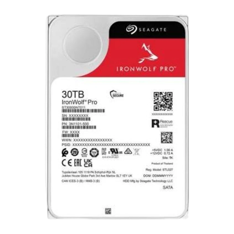 Seagate IronWolf Pro ST30000NT011 30TB SATA III 3,5 pouces 7200rpm Disque dur