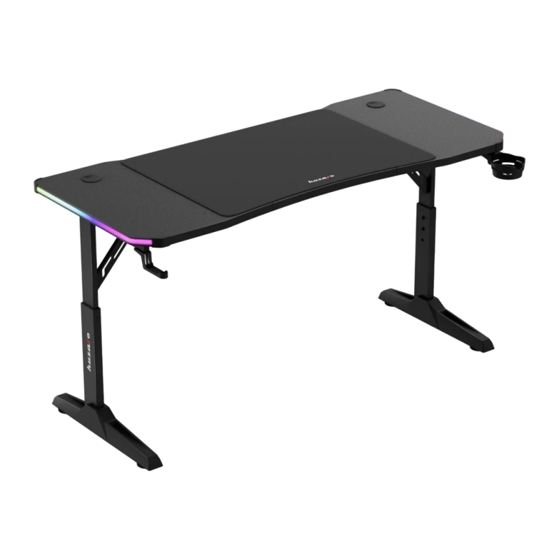 Huzaro Hero 3.6 Fibre de Carbone LED RGB 140×60cm 100kg Bureau gaming