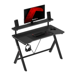 Huzaro Hero 1.9 RGB Fibre de carbone 120x60cm 75kg gestion des câbles support pour casque Bureau gaming