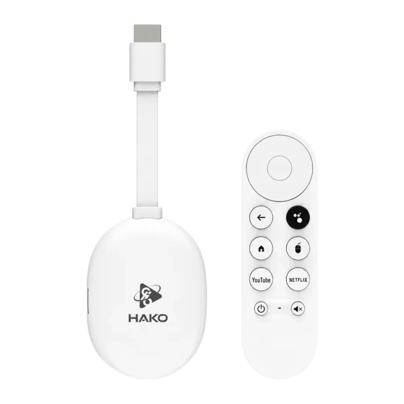 HAKO 3518D2 2GB/16GB Blanc Android 14 4K HDR Bluetooth 5.4 WiFi 6 RK3518 TV Stick