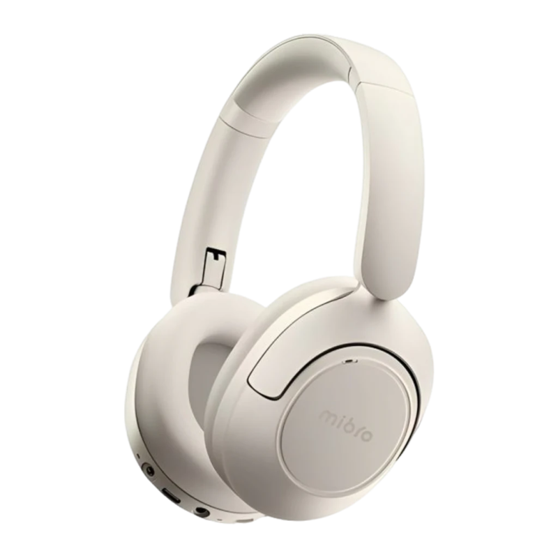 Mibro Headphone One Beige clair Arceau ANC Bluetooth 5.4 80h IP54 Multipoint Casque sans fil